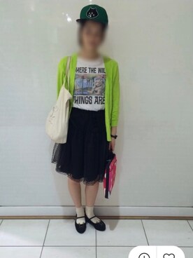 「にゃー」｜「アイテム（キャップ）」を使った、ラムネさん（レディース・161cm）の春コーディネート