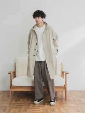 「フードコート」｜「アイテム（その他アウター）」を使った、nakajiさん（メンズ・176cm）の冬コーディネート