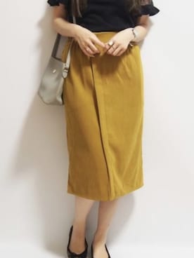 「マスタードイエロー」｜iqonさん（レディース・155cm）の秋コーディネート