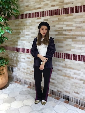 「RAGEBLUE（レイジブルー）のアイテム（アナログ腕時計）」を使った、たけおさん（レディース・157cm）の秋コーディネート