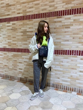 「ストリート服が好き」｜「アイテム（ブルゾン）」を使った、たけおさん（レディース・157cm）の秋コーディネート