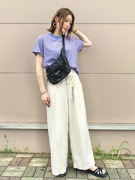 「Levi's」｜「アイテム（サンダル）」を使った、あっきーさん（レディース・160cm）の夏コーディネート