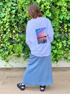 「CAMP7」｜「アイテム（サンダル）」を使った、あっきーさん（レディース・160cm）の夏コーディネート