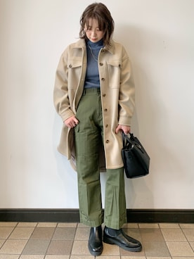 「Right-on（ライトオン）のアイテム（その他アウター）」を使った、あっきーさん（レディース・160cm）の秋コーディネート