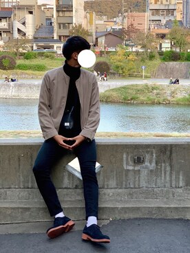 「SENSE OF PLACE by URBAN RESEARCH（センスオブプレイスバイアーバンリサーチ）のアイテム（ノーカラージャケット）」を使った、takatsuさん（メンズ・177cm）の秋コーディネート