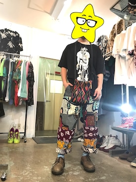 「OBEY」｜「アイテム（Tシャツ/カットソー）」を使った、さいちーさん（メンズ・166cm）の夏コーディネート