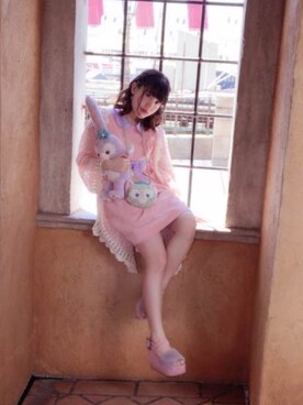 「Nile PERCH（ナイルパーチ）のアイテム（ワンピース/ドレス）」を使った、ᴇɴᴢᴇʟさん（レディース・155cm）の春コーディネート