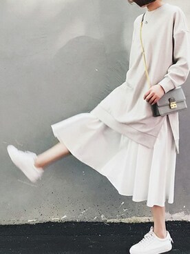 「スウェットワンピース」｜ルックアンドモアさん（レディース・160cm）の秋コーディネート