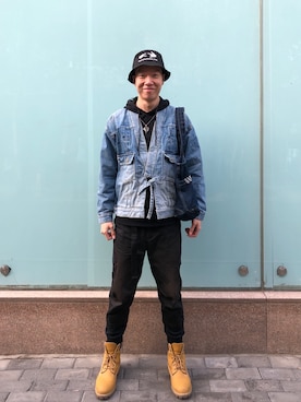 「McQ（マックキュー）のアイテム」を使った、不是爱搭是爱瞎搭さん（メンズ・185cm）の秋コーディネート