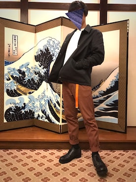 「A.P.C.（アーペーセー）のアイテム（その他アウター）」を使った、K0y@さん（メンズ・172cm）の秋コーディネート