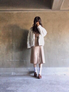 「KOBE LETTUCE（コウベレタス）のアイテム（ブルゾン）」を使った、nene07092720さん（レディース・163cm）の冬コーディネート