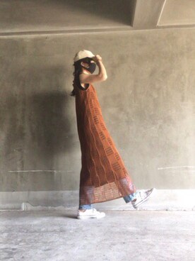 「fifth（フィフス）のアイテム（帽子）」を使った、nene07092720さん（レディース・163cm）の夏コーディネート