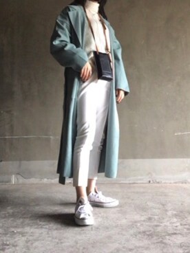 「rectangle（レクタングル）のアイテム（チェスターコート）」を使った、nene07092720さん（レディース・163cm）の冬コーディネート