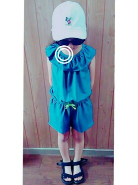 「GLOBAL WORK（グローバルワーク）のアイテム（オールインワン・サロペット）」を使った、N★Mさん（キッズ・120cm）の夏コーディネート