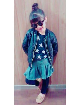「H&M（エイチ・アンド・エム）のアイテム（ブルゾン）」を使った、N★Mさん（キッズ・120cm）の冬コーディネート