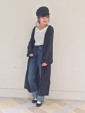 「archives（アルシーヴ）のアイテム（ワンピース/ドレス）」を使った、まるこさん（レディース・150cm）の冬コーディネート