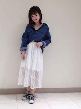 「archives（アルシーヴ）のアイテム（スカート）」を使った、まるこさん（レディース・150cm）の冬コーディネート