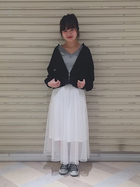 「archives（アルシーヴ）のアイテム（ジャケット/アウター）」を使った、まるこさん（レディース・150cm）の冬コーディネート