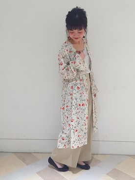 「archives（アルシーヴ）のアイテム（ワンピース/ドレス）」を使った、まるこさん（レディース・150cm）の春コーディネート