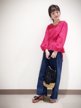 「archives（アルシーヴ）のアイテム（パンツ）」を使った、まるこさん（レディース・150cm）の春コーディネート