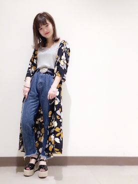 「archives（アルシーヴ）のアイテム（ワンピース/ドレス）」を使った、まるこさん（レディース・151cm）の春コーディネート