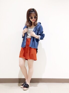 まるこさん（レディース・151cm）の夏コーディネート
