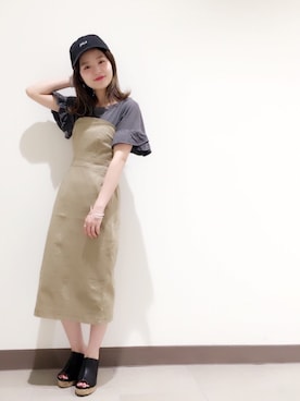 「archives（アルシーヴ）のアイテム（ワンピース/ドレス）」を使った、まるこさん（レディース・151cm）の夏コーディネート