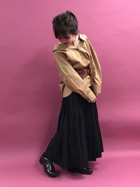 「archives（アルシーヴ）のアイテム（その他シューズ）」を使った、まるこさん（レディース・151cm）の夏コーディネート
