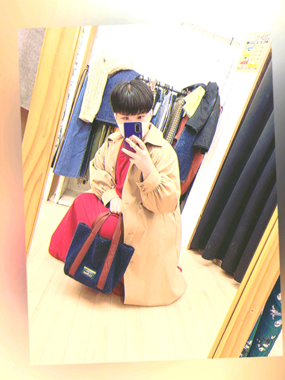 「しまむらのアイテム（ステンカラーコート、ベージュ系）」を使った、あっちゃん。さん（レディース・169cm）の冬コーディネートの1枚目の写真