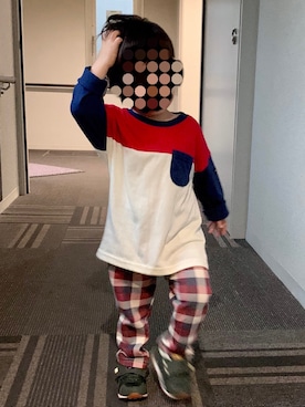 「チェッカーずまつり2020秋」｜「アイテム（パンツ）」を使った、子ピッツァさん（キッズ・80cm）の秋コーディネート