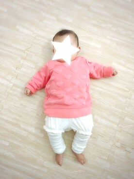 「3ヶ月」｜「アイテム（その他）」を使った、haruharuさん（キッズ・100cm）の冬コーディネート