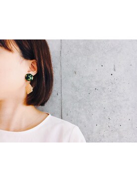 「アイテム（イヤリング）」を使った、K_02_さん（レディース・155cm・20代）の秋コーディネート
