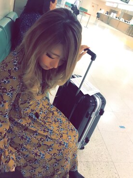 ワンピースを使った 飛行機 の人気ファッションコーディネート 髪型 ロングヘアー Wear