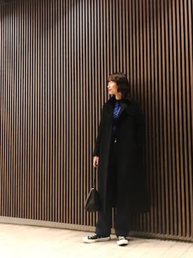 「BACCA（バッカ）のアイテム（その他アウター）」を使った、潮田あかりさん（レディース・166cm）の冬コーディネート