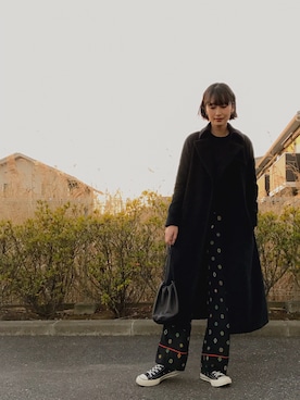 「BACCA（バッカ）のアイテム（その他アウター）」を使った、潮田あかりさん（レディース・166cm）の冬コーディネート