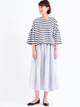 「HONORE（オノレ）のアイテム」を使った、潮田あかりさん（レディース・166cm）の冬コーディネート