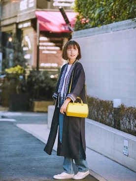 「Legato Largo（レガートラルゴ）のアイテム」を使った、潮田あかりさん（レディース・166cm）の春コーディネート