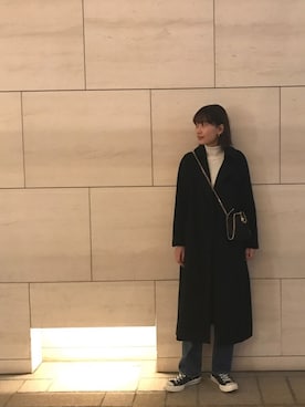 「mame（マメ）のアイテム（トップス）」を使った、潮田あかりさん（レディース・166cm）の春コーディネート