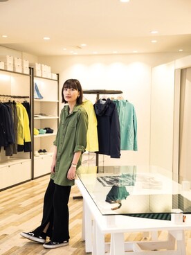 「ACE by MORIZANE（エースバイモリザネ）のアイテム」を使った、潮田あかりさん（レディース・166cm）の春コーディネート