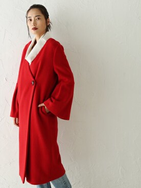 「BLACK BY MOUSSY（ブラックバイマウジー）のアイテム（その他アウター）」を使った、潮田あかりさん（レディース・166cm）の秋コーディネート