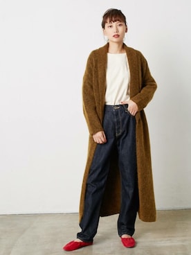 「BLACK BY MOUSSY（ブラックバイマウジー）のアイテム（その他アウター）」を使った、潮田あかりさん（レディース・166cm）の秋コーディネート