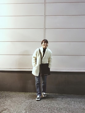 「ISABEL MARANT（イザベルマラン）のアイテム」を使った、潮田あかりさん（レディース・166cm）の冬コーディネート