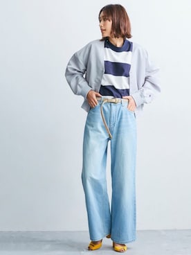 「Champion（チャンピオン）のアイテム（ジャケット/アウター）」を使った、潮田あかりさん（レディース・166cm）の冬コーディネート