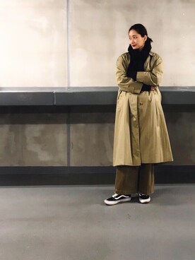 「HONORE（オノレ）のアイテム」を使った、潮田あかりさん（レディース・166cm）の冬コーディネート