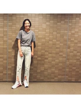 「WAVEN（ウォーヴン）のアイテム」を使った、潮田あかりさん（レディース・166cm）の春コーディネート