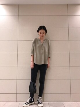 GALLARDAGALANTE(ガリャルダガランテ)の「ヘンリーネックカットソー ...