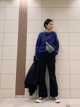 「Acne Studios（アクネストゥディオズ）のアイテム（ジャケット/アウター）」を使った、潮田あかりさん（レディース・166cm）の冬コーディネート