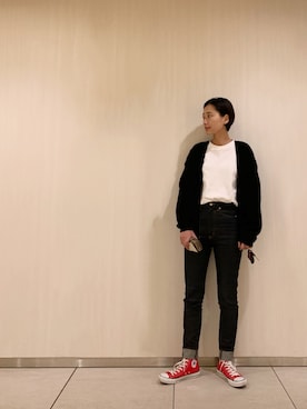 「JOHN LAWRENCE SULLIVAN（ジョンローレンスサリバン）のアイテム」を使った、潮田あかりさん（レディース・166cm）の春コーディネート