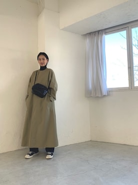 「JUN MIKAMI（ジュンミカミ）のアイテム」を使った、潮田あかりさん（レディース・166cm）の冬コーディネート