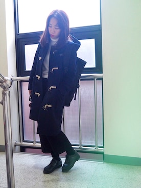 「UNIQUE（ユニーク）のアイテム（ジャケット/アウター）」を使った、모에/moeさん（レディース・160cm）の冬コーディネート